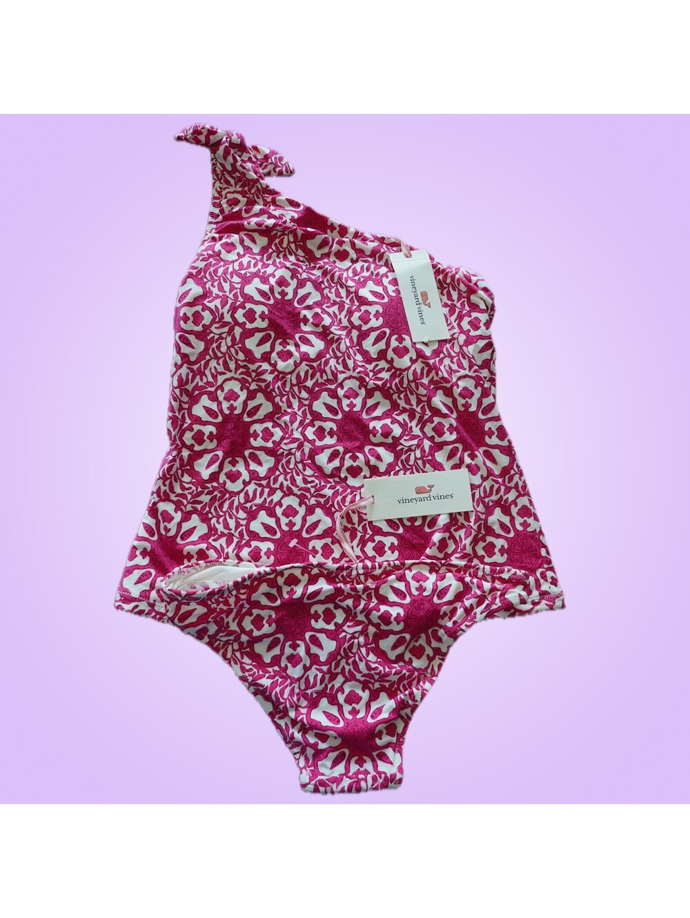 Vineyard Vines Women’s Tile Medallion One Shoulder Tankini Set Size XXS